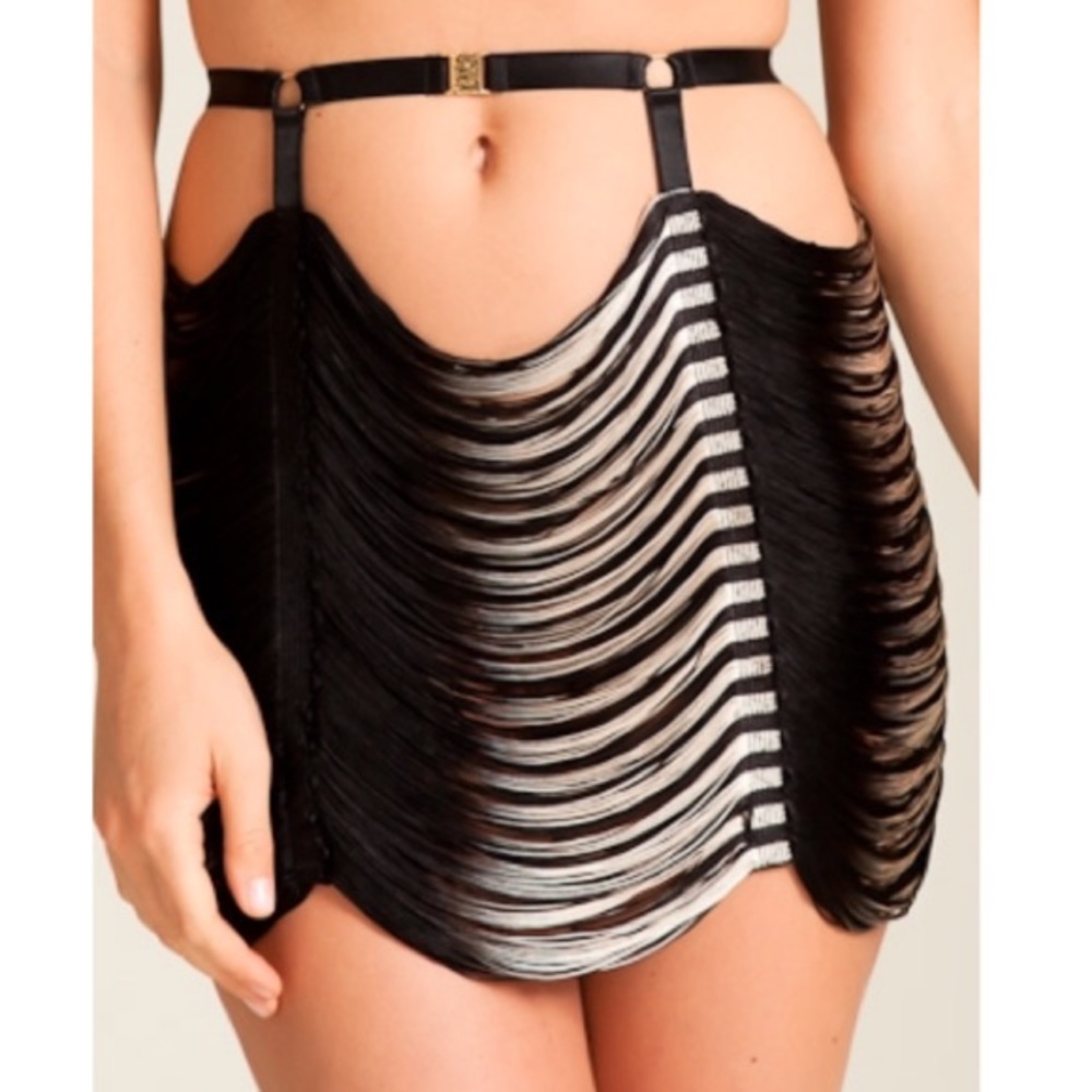 Made by Niki Gretel Candy Stripe String Mini Skirt